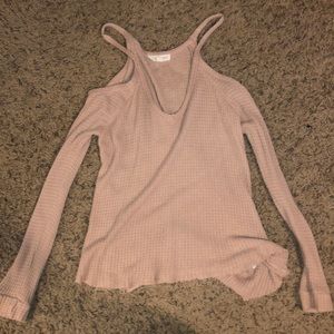 LA hearts open shoulder long sleeve